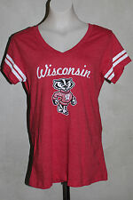 Campus Heritage Juniors Wisconsin Badgers Bucky VNeck Tshirt - Size XL - NWT