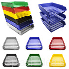 A4 Letter Trays Document - Paper Filing Organisers - Choose Colour & Risers