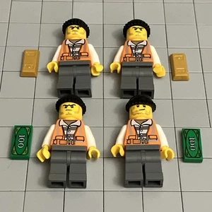 Lego Cty0779 Minifigure Bandit Crook Orange Vest From Set 60138 Lot Of 4 D1 53 - Picture 1 of 2