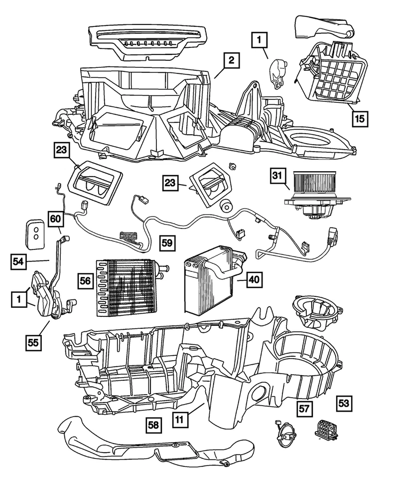 Genuine Mopar Blower With Wheel Motor 4885669AC - Image 1 of 4
