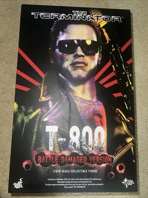 READ Hot Toys Terminator T-800 Battle Damaged version MMS238 RARE 1/6 Figure 12” - Image 1 of 4