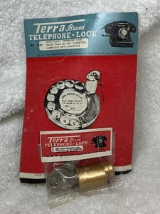 Vintage Terra Brand Telephone Lock Rotary Phone NOS - Picture 1 of 5