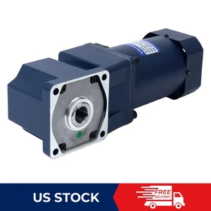 200W 220/380VAC 90RPM 104mm Right Angle Gearbox Hollow Shaft AC Induction Motor - Picture 1 of 8