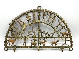 Porta llaves múltiple vintage de latón hecho a mano para pared africana/india occidental - Imagen 1 de 22