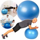 Gymnastikball Fitnessball 55 cm Blau Anti-Burst für Training & Reha