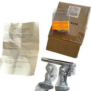 Pottery Barn Sussex Toilettenpapierhalter Chrom poliert mit Beschlägen - Bild 1 von 4