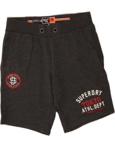 SUPERDRY Mens Graphic Sport Shorts XL Grey Cotton BV06 - Picture 1 of 3