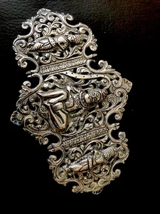 (D&L) Antique Silver Indian Buckle 62.4 Grams - Picture 1 of 5