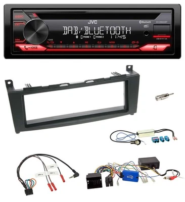 JVC CD DAB USB Bluetooth Steering Wheel Car Stereo For Mercedes C S204 W204 07-11 Active - Image 1 of 4