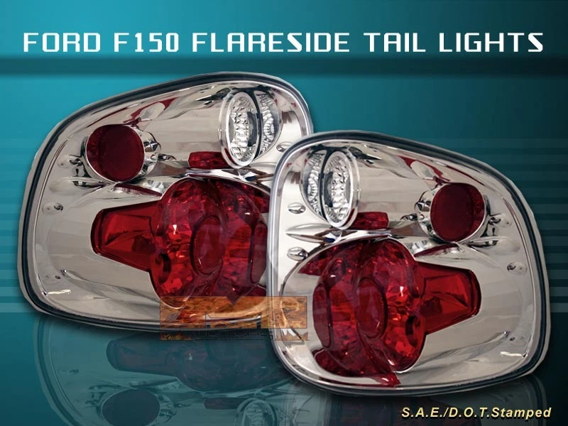 1997 1998 1999 2000 FORD F150 F-150 FLARESIDE TAIL LIGHTS CLEAR 98 99 - Image 1 of 1