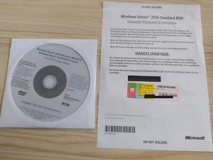 Orig. Microsoft Windows Server 2016 Standard OEM Vollversion 16 Core DVD + Key! - Bild 1 von 5