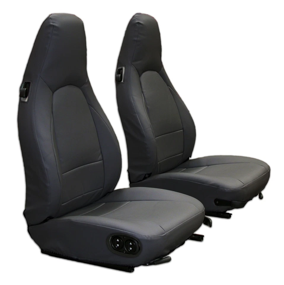 for PORSCHE 911 928 944 968 IGGEE S.LEATHER CUSTOM MADE FIT SEAT COVERS BLACK - Image 1 of 4