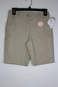 Girl's Wonder Nation School Uniform Bermuda Shorts Beige Size 12 - Picture 1 of 3