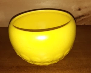 Haeger Pottery Sunny Yellow Round Planter  4"  USA - Picture 1 of 4