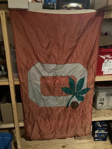 OSU Ohio State University Buckeyes Flag Banner Football  32" X 54" BLOCK O Cover