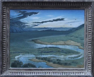 LAURENCE HENRY IRVING BRITISH 1970'S ART RIVER LANDSCAPE OIL PAINTING - Picture 1 of 12