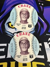 1976 Carlton Fisk Crane Potato Chips Baseball Card Disc Boston Red Sox HOF