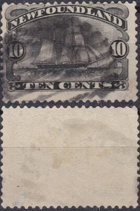 Newfoundland 1887 10 C. Atlantic Brigantine Ship Sc-59 Used #W17 - US Seller - Picture 1 of 1