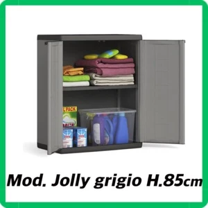 Armadio in resina per esterno basso da giardino plastica 2 ante Keter Jolly - Foto 1 di 3