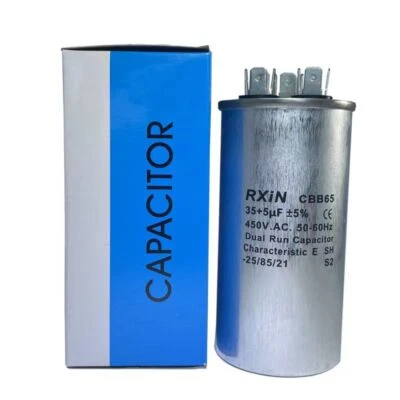 COMPSTUDIO 35/5 uF 35+5 MFD Capacitor 370 or 440 VAC Dual Run Capacitor AC Universal