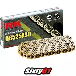 Yamaha FZ09 MT09 Gold Black Chain RK X-Ring XSO 150 Link 525 Extended Swingarm - Picture 1 of 2