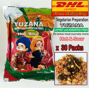 30x Hot & Sour Myanmar Snack Vegetarian Pickled Peanut Fries - Picture 1 of 12