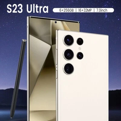 Telefono cellulare sbloccato Android S23 Ultra 6+256GB dual SIM Smartphone nuovo - Immagine 1 di 4