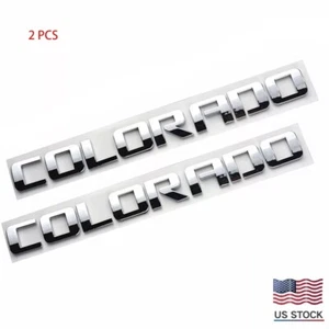 2pcs Colorado Emblem Badge Letters for Chevrolet Colorado Fender Tailgate,Chrome - Picture 1 of 4