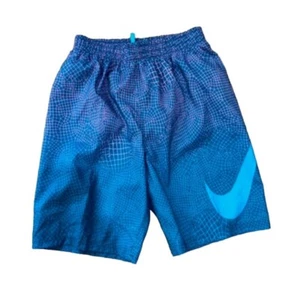 Nike Boy's Blue Swim Grid Swoosh Breaker 7" Volley Swim Shorts Size XL NWT - Picture 1 of 8