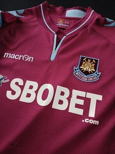 WEST HAM UNITED LONG SLEEVED MACRON JERSEY SIZE XXL EPL - Picture 1 of 8