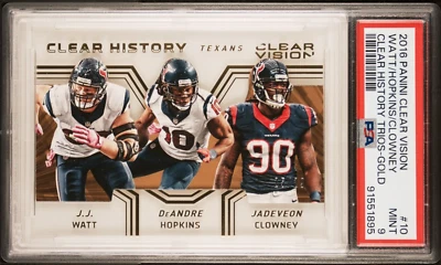THE ONLY PSA GRADED 2016 Clear Vision History Gold #10 WATT HOPKINS CLOWNEY /29 - Image 1 of 2