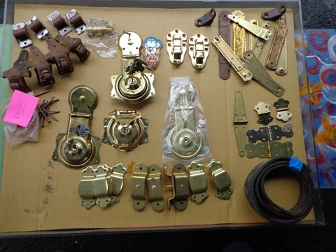 TRUNK HARDWARE SUPPLIES- HINGES/LOCKS-good stuff!!! Cover