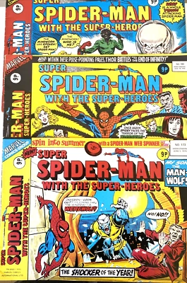 SPIDER-MAN WEEKLY. NUMBER'S 173, 184 & 187. (3 ISSUE VINTAGE 1976 LOT) - Image 1 of 4