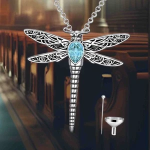 Sterlingsilber Libelle Einäscherung Halskette - ein berührend Gedenkschmuck - Bild 1 von 6