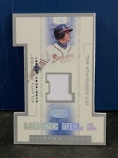 2002 Fleer Hot Prospects We're No 1 Game-Worn Jersey Chipper Jones #WN-CJ HOF