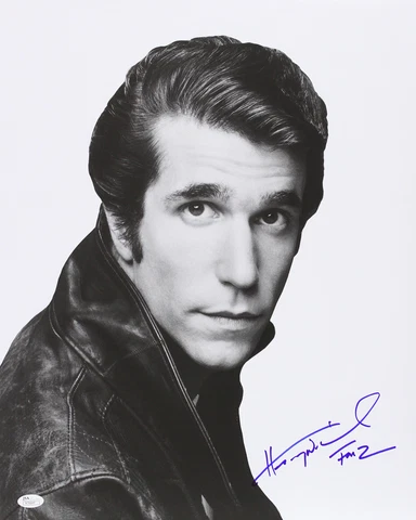 1974-1984 Henry Winkler Happy Days (facing right) Signed LE 16x20 Photo (JSA) Cover