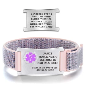 Divoti Bracciali ID Allarme Medico Regolabili Facile da Indossare - Stile/Taglia - Foto 1 di 37