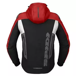 giubbotto strada spidi hoodie warrior Nero/Rosso/Bianco - Foto 1 di 1
