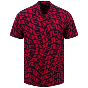 J. Lindeberg Men's Resort Reg Fit Shirt GMJT06880 G132 Bridge Red Medium NEW - Picture 1 of 6