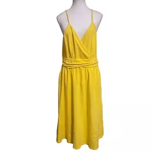 GOOTUCH Yellow Sundress Front Casual Midi Dress Summer Boho Sleeveless XL - Picture 1 of 10