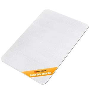 Office Chair Mat for Carpet - Shipped Flat, Heavy Duty Anti-Slip Under Desk - Picture 1 of 8