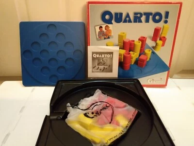 Gigamic 2003 Quarto! Strategy Board Game Red & Yellow Wooden Pieces Complete EUC - Image 1 of 4