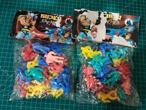 Vintage bootleg DC Marvel Superheroes Super Starmen 2 bags Hongkong - Picture 1 of 6
