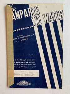 THE RAMPARTS WE WATCH 1940 Vintage Sheet Music W Gordon Beecher Male voices TTBB - Picture 1 of 2