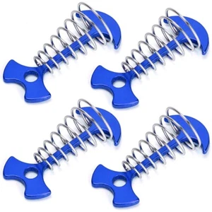 Tragbares 4x Outdoor Camping Zelt feste Nagelzeltpfähle mit Federschnalle - Blau - Bild 1 von 1