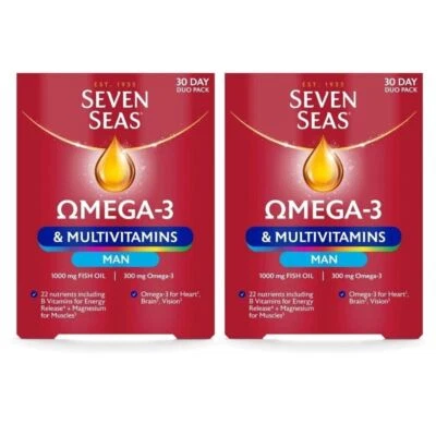 Omega-3 y multivitaminas Seven Seas Man | paquetes dúo de 30 días Foto 1 de 4