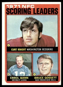 1972 Topps #8 1971 NFC Leaders Knight/Mann/Gossett   VG-VGEX (OC) - Picture 1 of 2
