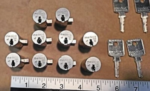 Medeco M3 64S model cylinder plug locks qty. 10 with 5 keys for T & L handles - Picture 1 of 15