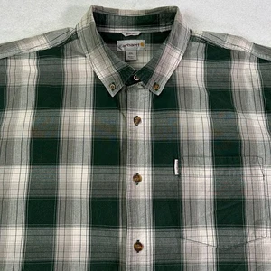 Carhartt Herren Hemd 2XL Relaxed Essential Grün Kariert Button Down Langarm - Bild 1 von 13