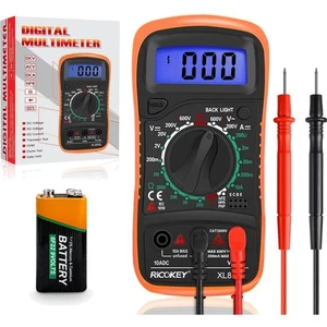 Digital Multimeter Voltmeter Batterietester AC/DC Strom Widerstand Messgerät ... - Bild 1 von 10